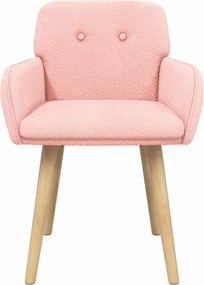 vidaXL Καρέκλες φαγητού 2 pcs Μπουκλέ Ροζ 59 x 57 x 85 εκ.