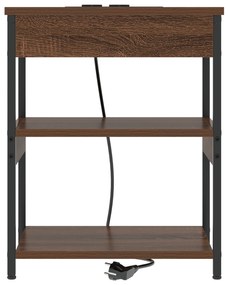 vidaXL Κομοδίνο Καφέ δρυς 41 x 31 x 51 εκ. Επεξεργασμένο ξύλο