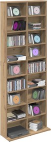 vidaXL Ντουλάπα CD Artisan Δρυς 65 x 23,5 x 175 εκ. Επεξεργασμένο Ξύλο