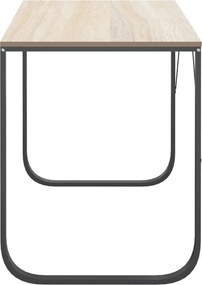 vidaXL Γραφείο Υπολογιστή Μαύρο/Δρυς 110 x 60 x 73 εκ. από Μοριοσανίδα