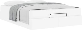 vidaXL Σκελετός κρεβατιού με στρώμα Άλλο 2 pcs Λευκό PVC