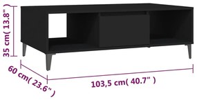 ΤΡΑΠΕΖΑΚΙ ΣΑΛΟΝΙΟΥ ΜΑΥΡΟ 103,5 X 60 X 35 ΕΚ. ΑΠΟ ΜΟΡΙΟΣΑΝΙΔΑ 806023