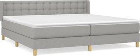 vidaXL Κρεβάτι Boxspring με Στρώμα Αν. Πράσινο 160x200εκ Υφασμάτινο