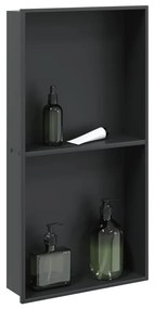 Εσοχή Ντους Βουρστ. Μαύρο Ματ 32x62x9 εκ. Αν. Ατσάλι