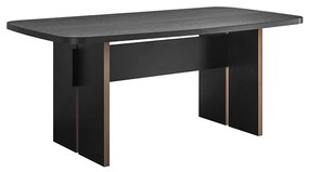 DARK ΤΡΑΠΕΖΙ BLACK OAK 180x95xH75cm - 02-0491 - 02-0491