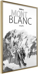 Αφίσα - Peaks of the World: Mont Blanc - 40x60 - Χρυσό - Χωρίς πασπαρτού