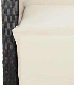 Σετ Τραπεζαρίας Κήπου 7 Τεμ. Μαύρο Συνθετικό Ρατάν με Μαξιλάρια 3212958