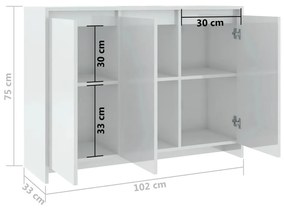 ΜΠΟΥΦΕΣ ΓΥΑΛΙΣΤΕΡΟΣ ΛΕΥΚΟΣ 102 X 33 X 75 ΕΚ. ΑΠΟ ΜΟΡΙΟΣΑΝΙΔΑ 809779