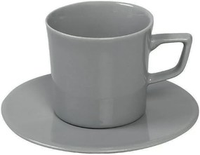 Φλυτζάνι Espresso 100ml + Πιατάκι Espiel Essentials Light Grey OWA105K6