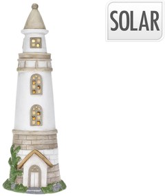 Φωτιστικό Φάρος με ηλιακή φόρτιση και διαστάσεις 25x24.5x71.5cm - Brown