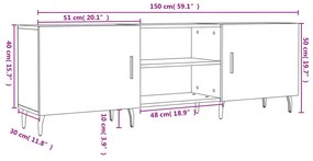 ΈΠΙΠΛΟ ΤΗΛΕΟΡΑΣΗΣ ΓΥΑΛ. ΛΕΥΚΟ150X30X50ΕΚ.ΕΠΕΞΕΡΓΑΣΜΕΝΟ ΞΥΛΟ 829110