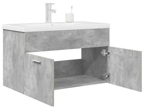 Ντουλάπι νιπτήρα μπάνιου με ενσωματωμένη λεκάνη και βρύση