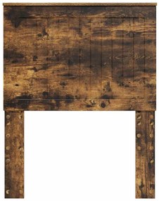 vidaXL Κεφαλάρι με κεφαλάρι Καπνιστό Δρύς 75 cm Επεξεργασμένο ξύλο