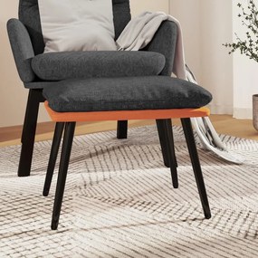 vidaXL Υποπόδιο Σκ. Γκρι&Πορτοκαλί 45x29,5x35 εκ. Ύφασμα & Συνθ. Δέρμα