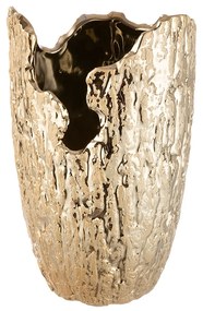 Βάζο Κωνικό 'Crepa' Κεραμικό Χρυσό 22x14cm-05161064