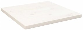 vidaXL Επιφάνεια Τραπεζιού Τετράγωνη Λευκή 50x50x2,5 εκ. Μασίφ Πεύκο