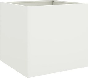 vidaXL Ζαρντινιέρες 2 τεμ. Λευκές 42x40x39εκ. από Χάλυβα