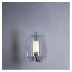 Κρεμαστό Φωτιστικό Οροφής LED 8W Dimmer Φυσητό Γυαλί Μέταλλο Μαύρο Luisa S1 Prandina-1C51000513526-Φιμέ/Smoke 1C51000513526
