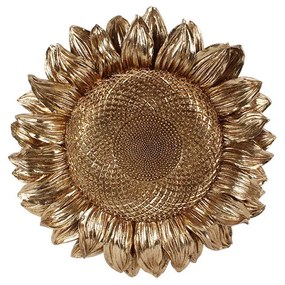 SUNFLOWER 2 DECO ΤΟΙΧΟΥ POLYRESIN ΧΡΥΣΟ D39,5xH6,7cm - 018341