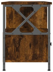 vidaXL Έπιπλο Τηλεόρασης Καπνιστή Δρυς 102x33x45 εκ. Επεξ. Ξύλο/Σίδερο