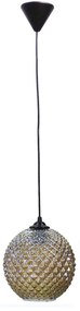 Φωτιστικό Οροφής GL-5010/20 1/L 02-0214 Fume Ball Heronia Crystal, Metal