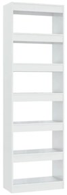 Βιβλιοθήκη/Διαχωριστικό Γυαλιστερό Λευκό 60 x 30 x 198 εκ. - Λευκό