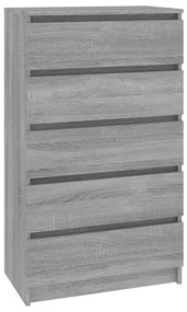 Συρταριέρα Γκρι Sonoma 60x36x103 εκ. από Επεξεργασμένο Ξύλο - Γκρι
