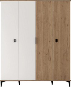 Ντουλάπα Sapphire Δρυς / Λευκό GRODRA 164x52x12