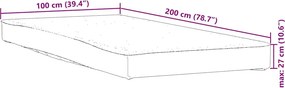 vidaXL Προστατευτικό στρώματος Λευκό 100x200 εκ. Αδιάβροχο