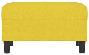 Υποπόδιο Ανοιχτό Κίτρινο 70 x 55 x 41 εκ. Υφασμάτινο - Κίτρινο