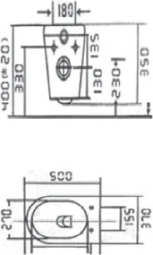 Hanne Reme L-500 Rimless - Κρεμαστή λεκάνη