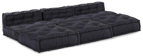 vidaXL Modular Pouffes 4 τμχ σε Ανθρακί Ύφασμα