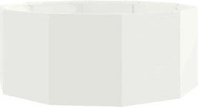 vidaXL Γλάστρα Λευκό 90 x 90 x 35 εκ Ατσάλι