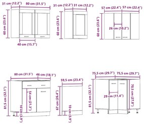 11 ΤΕΜΑΧΙΩΝ ΣΕΤ ΝΤΟΥΛΑΠΙΩΝ ΚΟΥΖΙΝΑΣ ARTISAN OAK ENGINEERED WOOD 3328578