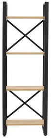Βιβλιοθήκη Crimson oak - μαύρο 50x22x150 εκ. 50x22x150 εκ.