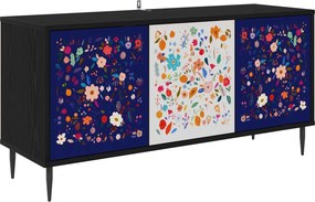 vidaXL Ντουλάπι TV MAINZ 102 x 33 x 51 εκ Μαύρη Δρυς