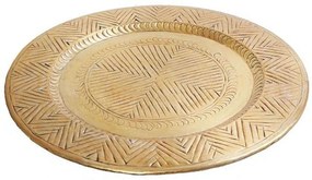 Διακοσμητικός Δίσκος Με Ανάγλυφο LAK504 Φ40x1cm Gold Espiel Aluminium