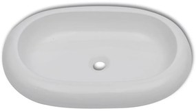 Πολυτελής Κεραμικός Νιπτήρας Οβάλ Λευκός 63 x 42 cm