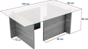 Coffee Table Vetrino - Walnut Walnut