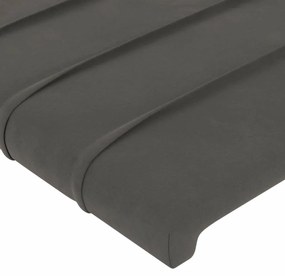 Κεφαλάρι με Πτερύγια Σκούρο Γκρι 93x23x78/88 εκ. Βελούδινο 3117321
