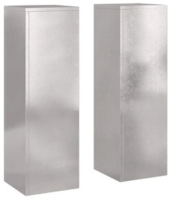 vidaXL Στήριξη φυτών 2 pcs Ασημί 24 x 24 x 75 εκ. Ανοξείδωτο ατσάλι