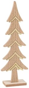 Beauty Home Έλατο ξύλινο με χρυσό γκλίτερ 31 x 10.5 cm