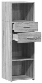 vidaXL Ντουλάπι Γκρι Sonoma 40x42,5x124 εκ. από Επεξεργασμένο Ξύλο
