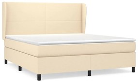 ΚΡΕΒΑΤΙ BOXSPRING ΜΕ ΣΤΡΩΜΑ ΚΡΕΜ 160X200 ΕΚ. ΥΦΑΣΜΑΤΙΝΟ 3127818