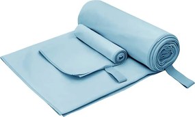 vidaXL Σύνολο πετσέτας αθλητισμού 2 pcs Μπλε ύφασμα
