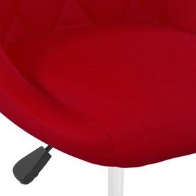 vidaXL Καρέκλες Τραπεζαρίας Περιστρεφόμενες 4 τεμ. Μπορντό Βελούδινες