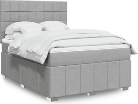vidaXL Κρεβάτι Boxspring με Στρώμα Αν. Πράσινο 160x200εκ Υφασμάτινο