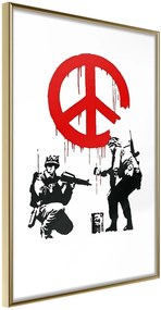 Αφίσα - Banksy: CND Soldiers I - 30x45 - Χρυσό - Χωρίς πασπαρτού