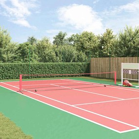 vidaXL Δίχτυ Τένις Μαύρο και κόκκινο 595 x 90.5 x 87 εκ. Πολυεστέρας