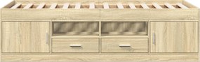 vidaXL Σκελετός κρεβατιού με αποθήκευση Sonoma Δρυς 80 x 200 cm